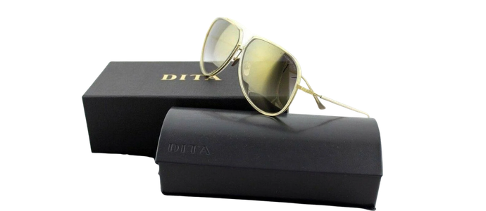 RARE NEW Genuine DITA 18K Gold CONDOR-TWO 2 Titanium Aviator Sunglasses 21010 B
