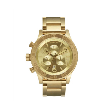 Nixon 42-20 Chrono All-Gold Champagne Dial Men's Watch A037-502