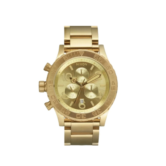 Nixon 42-20 Chrono All-Gold Champagne Dial Men's Watch A037-502