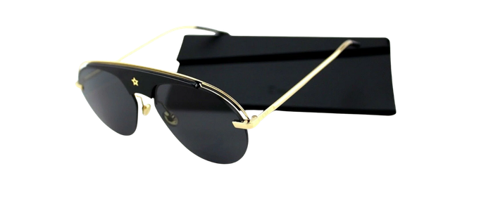 NEW Genuine Christian DIOR REVOLUTION Black Gold Pilot Sunglasses 2M2 2K