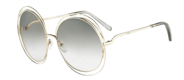 RARE New CHLOE Carlina Ladies Round Wire Frame Oversized Sunglasses CE 114 S 737