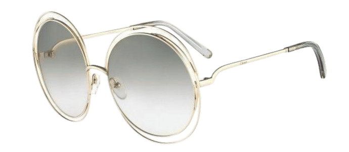 RARE New CHLOE Carlina Ladies Round Wire Frame Oversized Sunglasses CE 114 S 737