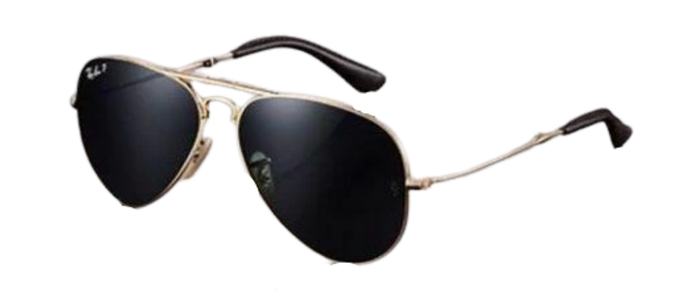 POLARIZED RAY-BAN Folding Aviator 22KT GOLD P3 Plus Sunglasses RB 3479KQ 001/N5