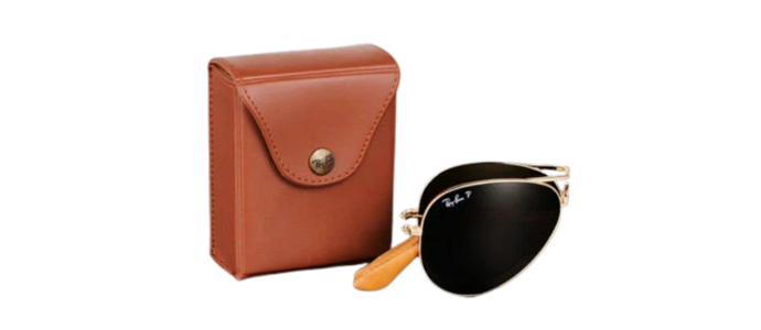 RAY-BAN Folding Aviator 22KT GOLD P3 Plus Sunglasses RB 3479KQ 001/M7