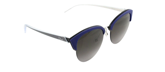 NEW Genuine CHRISTIAN DIOR RUN Palladium Blue Black Grey Round Sunglasses BMG HA