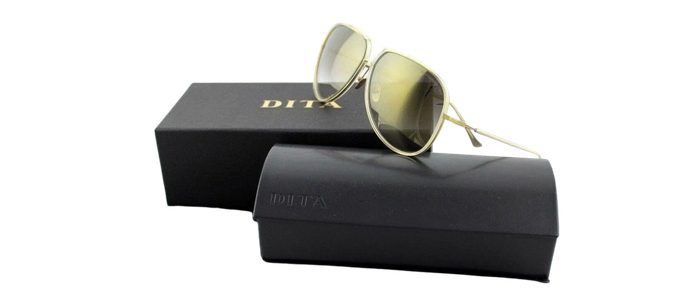 RARE NEW Genuine DITA 18K Gold CONDOR-TWO 2 Titanium Aviator Sunglasses 21010 B