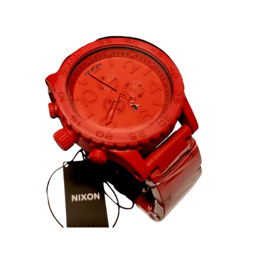 Nixon 51-30 Chrono All Red Metal Strap Mens 51mm Watch A083-191-00