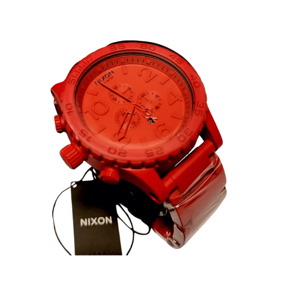 Nixon 51-30 Chrono All Red Metal Strap Mens 51mm Watch A083-191-00