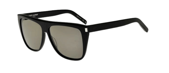 NEW Genuine SAINT LAURENT Smoke Glass Lens Flat Top Mask Sunglasses SL1/S 002