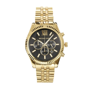 Michael Kors Lexington Gold-Tone Black Dial Men's Watch MK8286