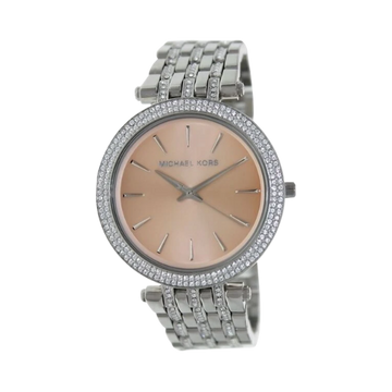 Michael Kors Darci Rose Dial Silver Tone Glitz Ladies Watch MK3218