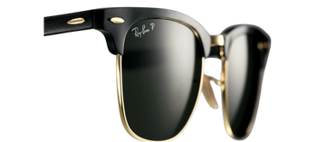 POLARIZED RayBan ALUMINIUM CLUBMASTER Black Gold Sunglasses RB 3507 136/N5 51 MM