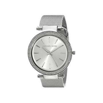 Michael Kors Darci Silver Mesh Crystals Steel Womens Watch MK3367