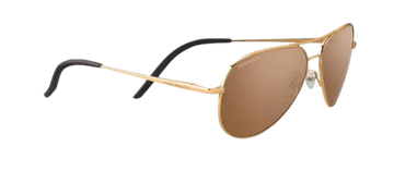 POLARIZED SERENGETI Carrara Small Drivers Gold Glass Lens Metal Sunglasses 8551