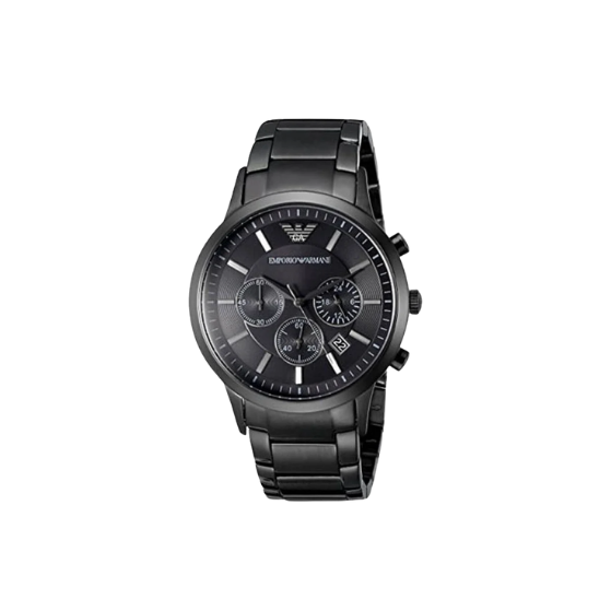 Emporio Armani Black Chronograph 43mm Stainless Steel Men's Watch AR2453