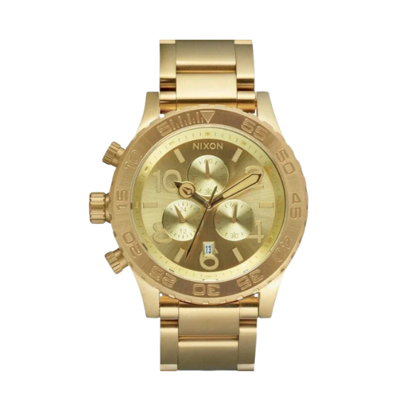 Nixon 42-20 Chrono All-Gold Champagne Dial Men's Watch A037-502