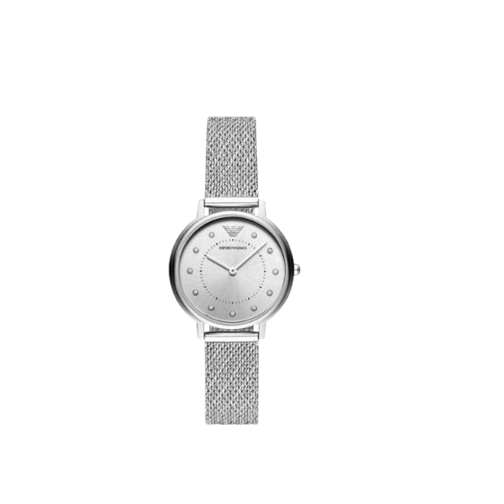 EMPORIO ARMANI 32mm Silver Dial Crystal Women Designer Watch AR11128