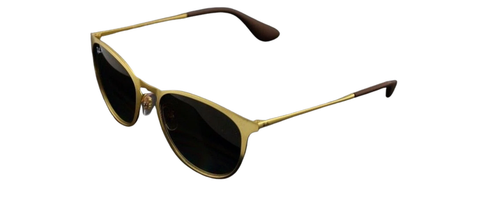 Ray-Ban Erika Metal Matte Gold Sunglasses RB3539 112/T5