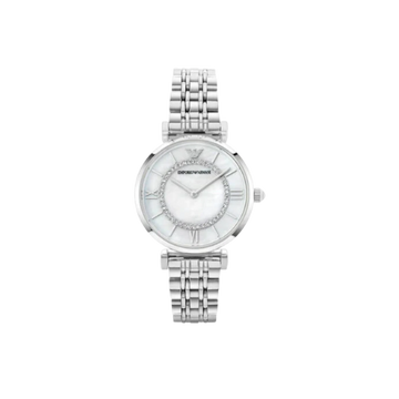 EMPORIO ARMANI Mother of Pearl Gianni T-Bar 32mm Womens Watch AR1908