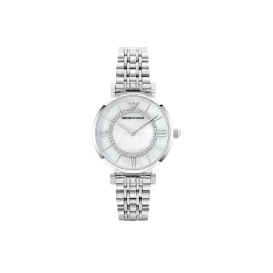 EMPORIO ARMANI Mother of Pearl Gianni T-Bar 32mm Womens Watch AR1908
