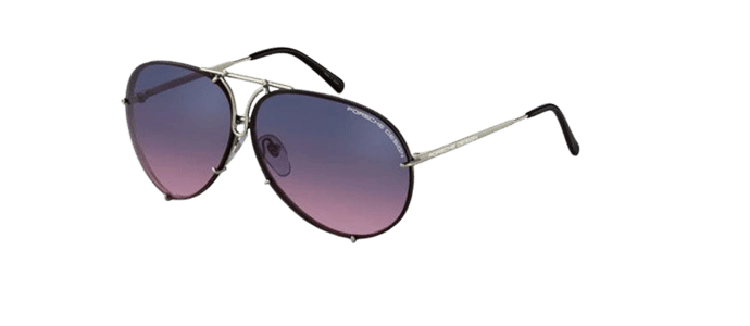 NEW Genuine PORSCHE DESIGN Titanium Silver Pink Pilot Sunglasses P 8478 M 66MM