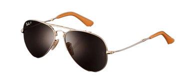 Ray-Ban 22kt Gold Plated Unisex Sunglasses RB 3479KQ 001/M7 58mm