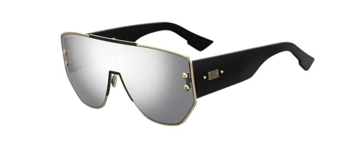 NEW Genuine CHRISTIAN DIOR ADDICT 1 Gold Black Shield Mirror Sunglasses RHL 0T