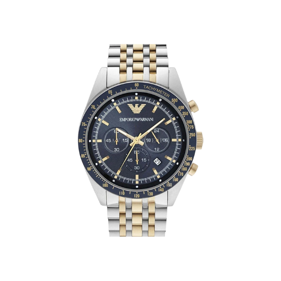 EMPORIO ARMANI Chronograph Sport Two tone Blue Dial Men Watch AR6088
