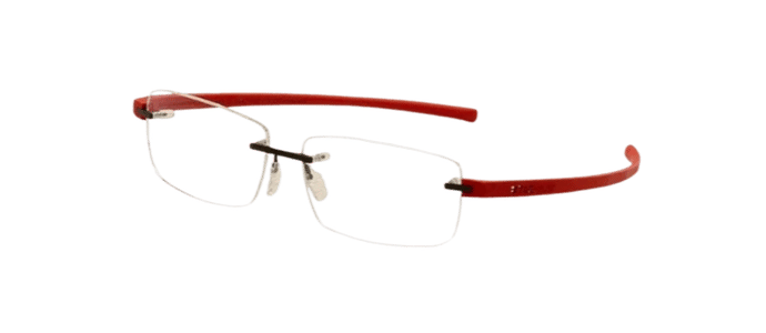 TAG HEUER Reflex 3 Black Red EyeGlasses Frame TH 3942 002 6015