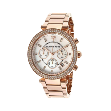 Michael Kors Parker Chronograph Rose Gold-Tone Ladies Watch MK5491