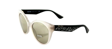 RARE NEW Genuine MIU MIU  Opal Argil Cateye Stardust Sunglasses MU 07RS UE2-5J2
