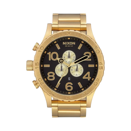 Nixon 51-30 Chrono Gold & Black Stainless Steel Men Watch A083-510