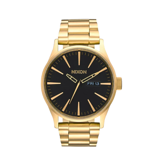 Nixon Sentry SS All Gold & Black Dial 42mm Mens Wrist Watch A356-510