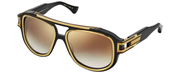 DITA GRANDMASTER SIX Titanium Aviator Black Gold Sunglasses DTS 900 01A