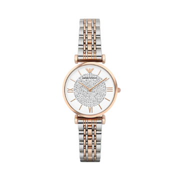 EMPORIO ARMANI 32mm Gianni T-Bar Crystals Steel Women's Watch AR1926