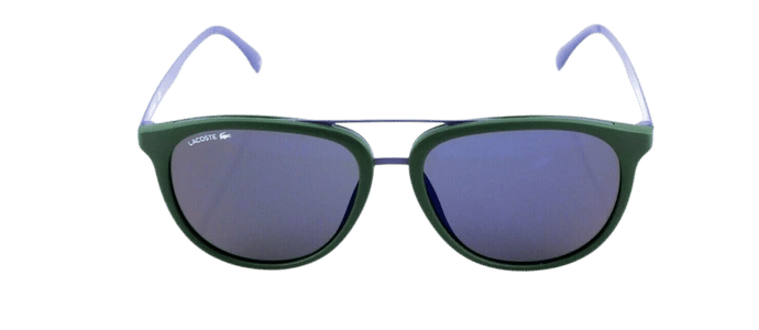 RARE New Genuine LACOSTE Matte Green Blue Round Full Rim Sunglasses L862S 315