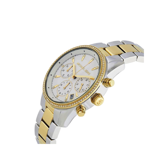 Michael Kors Ritz Chronograph Crystals Gold 37mm Womens Watch MK6474