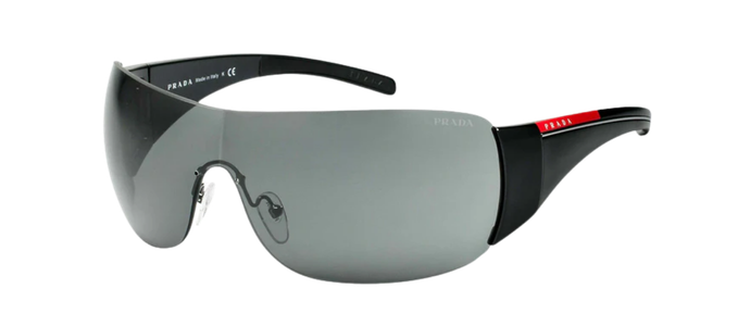PRADA Sport Black Shield Wrap Sunglasses SPS 02L PS 02LS 1AB1A1