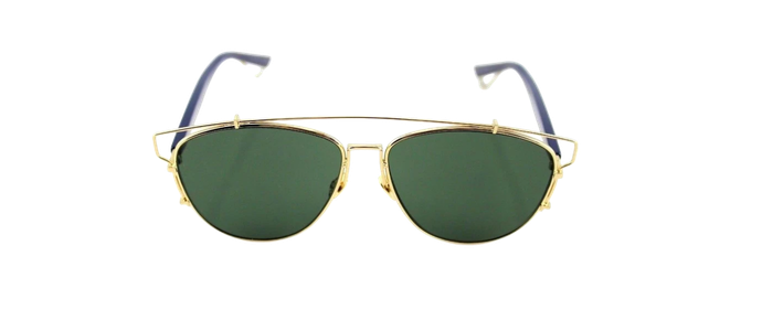 RARE New Christian DIOR TECHNOLOGIC Gold Blue Green Lens Pilot Sunglasses 1UU O7