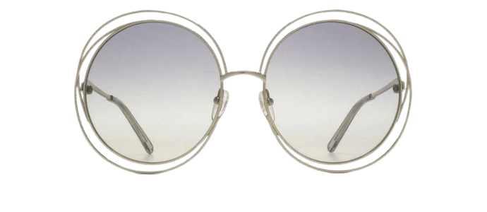 RARE New CHLOE Carlina Ladies Round Wire Frame Oversized Sunglasses CE 114 S 737