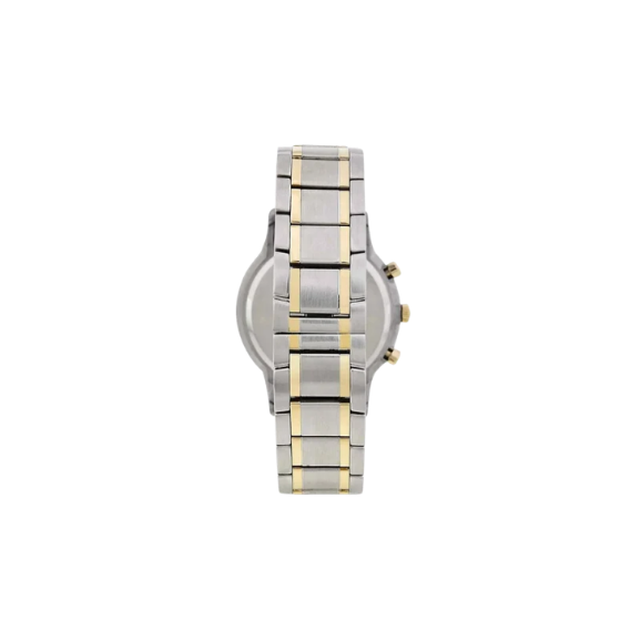 EMPORIO ARMANI Renato Chronograph 43mm Gold Silver Men Watch AR11076