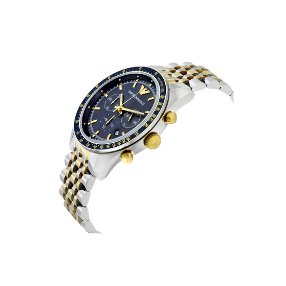 EMPORIO ARMANI Chronograph Sport Two tone Blue Dial Men Watch AR6088