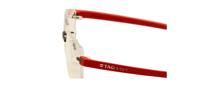 TAG HEUER Reflex 3 Black Red EyeGlasses Frame TH 3942 002 6015
