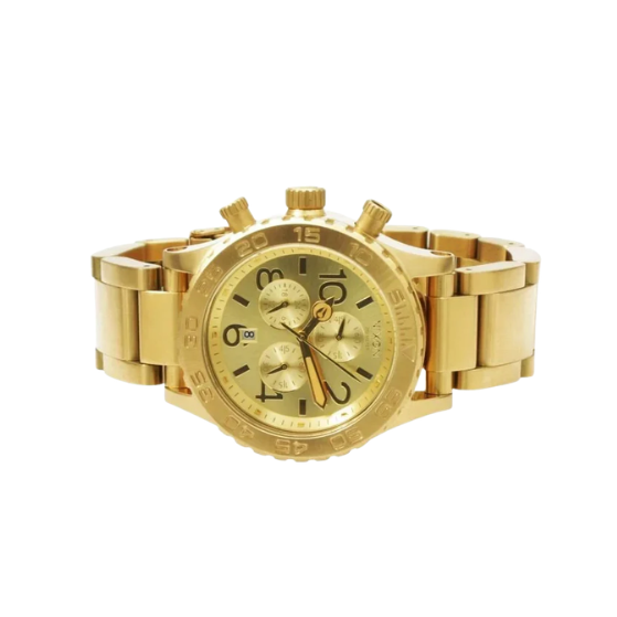 Nixon 42-20 Chrono All-Gold Champagne Dial Men's Watch A037-502