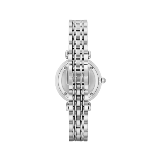 EMPORIO ARMANI Gianni T Bar Crystals Silver 32mm Womens Watch AR1925