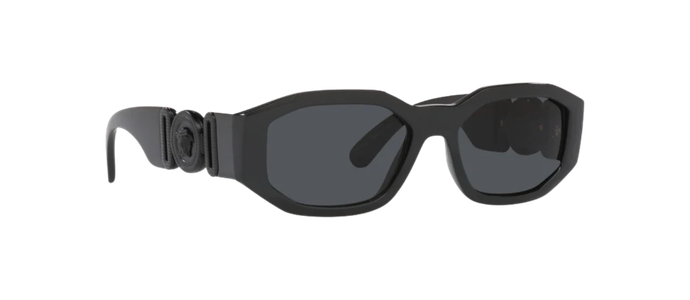 VERSACE VE4361 BIGGIE Medusa Black Grey Hexagonal Sunglasses 536087