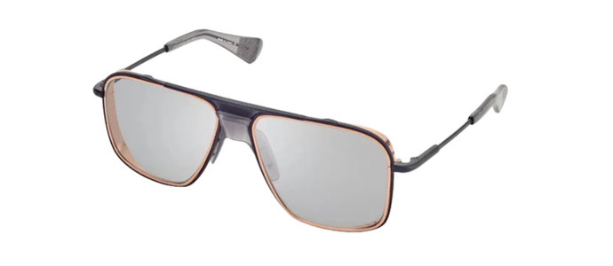 RARE New DITA INITIATOR Black Iron Gold Titanium Aviator Sunglasses DTS116-58-03