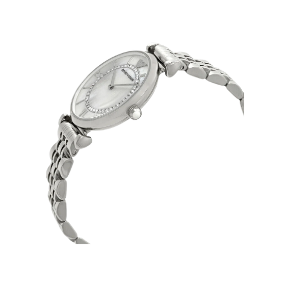 EMPORIO ARMANI Mother of Pearl Gianni T-Bar 32mm Womens Watch AR1908