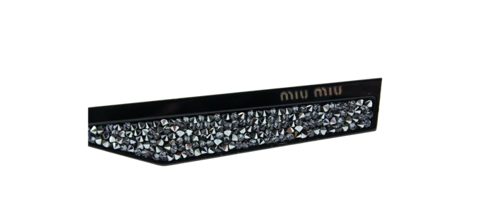 RARE NEW Genuine MIU MIU  Opal Argil Cateye Stardust Sunglasses MU 07RS UE2-5J2