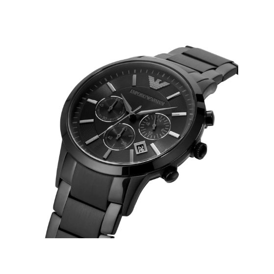 Emporio Armani Black Chronograph 43mm Stainless Steel Men's Watch AR2453